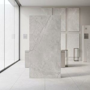 Azulejos de Porcelana Pulida Fontana Grey de 800x1600 mm para Pared y Suelo, Efecto Piedra Gris Contemporáneo - Product Image 3