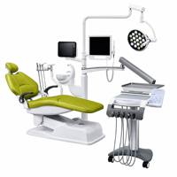 Promotion : Fauteuil dentaire en PU sécurisé, kit complet d'unité de traitement dentaire à prix abordable