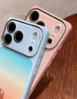 Coque de téléphone portable tendance avec lentille en cristal AR dégradé pour iPhone 17 Pro Max 16 15 14 13