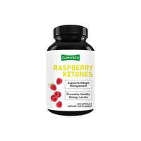 Cápsulas de Cetonas de Frambuesa de Alta Calidad que Proporcionan Propiedades Beneficiosas y Antioxidantes, Cápsulas de Extracto de Té Verde