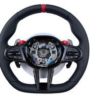 Volant sport en cuir et fibre de carbone personnalisé pour BMW G20 G30 F30 F10 F80 F87 X3 X5 X6 F01 F02 F06 F07 F11 F12