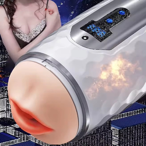 Jouets sexuels haut de gamme pour adultes : Masturbateur masculin automatique à double tête, avec vibration pulsée, facile à nettoyer, modes multiples et fonction de comptage. - Product Image 5