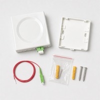 Boîtier terminal fibre optique FTTH 1 cœur SC APC, boîtier mural blanc avec pigtail rouge G657A2 pour réseau 5G