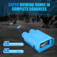 Binoculares de Visión Nocturna con Zoom Óptico 3X, Resistentes al Agua IPX4, Larga Duración para Oscuridad Total, 1312 pies, Recargables, Video 4K, para Camping