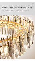 Plafonnier LED rond moderne en acrylique et cristal, luminaire suspendu pour chambre à coucher, salle à manger, hall d'hôtel, décoration de luxe pour la maison