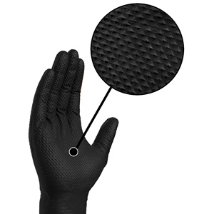<span class=keywords><strong>Gants</strong></span> en <span class=keywords><strong>nitrile</strong></span> texturés diamantés noirs et oranges, robustes, 10 mil et 12 mil, pour la réparation automobile, les mécaniciens et les travaux mécaniques - Product Image 3