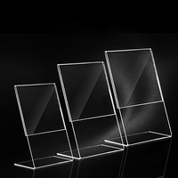Bonne qualité de panneaux de table transparents A6 blancs personnalisés support de menu horizontal vertical présentoir