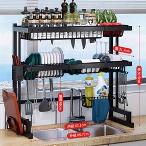 <b>Kitchen</b> Storage Rack, <b>Kitchen</b> Sink, Sink, Cutlery, Multifunctional Layered Carbon Steel Storage Rack - Product Image 6