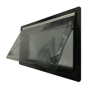 MAYGOOD Venta caliente Ángulo recto <span class=keywords><strong>Ventana</strong></span> con bisagras RV Autocaravana <span class=keywords><strong>Caravana</strong></span> Ventanas acrílicas tintadas con cortina Fly Net - Product Image 1
