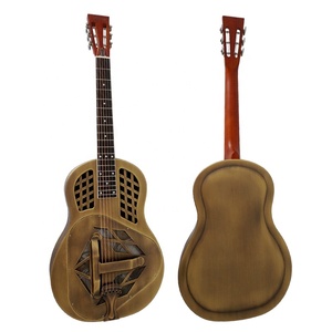 Custom Logo Vintage Bell Messing Metalen Body Tricone Resonator Gitaar China Aiersi Merk Koekjesbrug Bluegrass Snaarinstrument - Product Image 2
