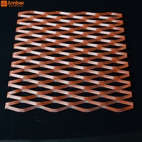 Panneau de treillis métallique hexagonal en aluminium expansé léger pour l'architecture, provenant de fournisseurs de treillis métallique expansé
