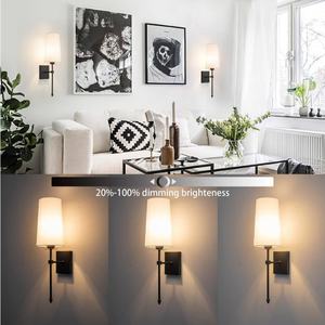 Lámpara de Pared LED Recargable, Lámpara de Pared Inalámbrica de Metal Vintage de Lujo para Interiores, Control Remoto, Pantalla de Tela, Luces Inteligentes para el Hogar - Product Image 3