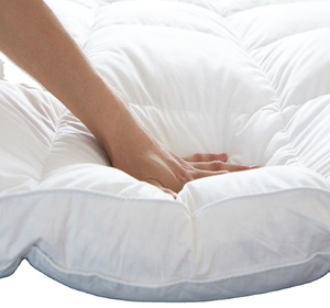 Colchón a prueba de plumón de ganso 100%, colchón <span class=keywords><strong>grueso</strong></span> de plumas de ganso, tamaño king para hotel, venta al por mayor de fábrica, 40s - Product Image 1