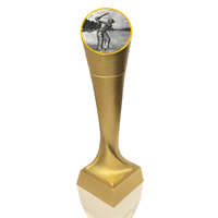 Trofeos Deportivos de Metal Plateado Personalizados de Fábrica China para Tenis, Golf y Fútbol con Forma 3D y Logotipo Personalizado