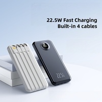 Meilleures ventes : Batterie externe portable OEM ultra-fine 10000mAh 20000mAh 22.5W à charge rapide avec câbles