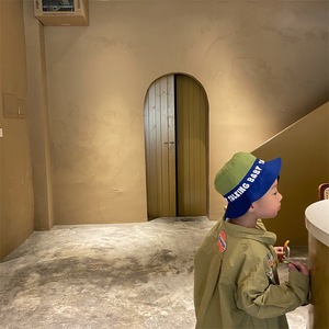 Estate all'aperto Unisex 2-8 anni di colore a contrasto per bambini 100% cappello a secchiello in cotone con logo personalizzato a sbuffo - Product Image 5