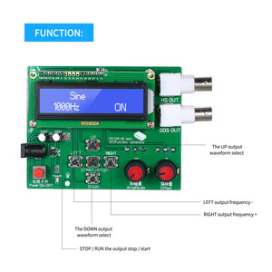 Module générateur de signaux — Fonction DDS, ondes sinusoïdales/triangulaires/carrées/dent de scie, basse fréquence, affichage LCD numérique M497 - Product Image 3
