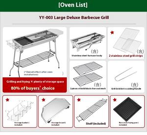 Parrilla y plancha <span class=keywords><strong>de</strong></span> doble propósito extra grande, barbacoa plegable portátil <span class=keywords><strong>de</strong></span> alta resistencia Premium para Tailgating y Backyard <span class=keywords><strong>Camping</strong></span>, combustible <span class=keywords><strong>de</strong></span> carbón - Product Image 5
