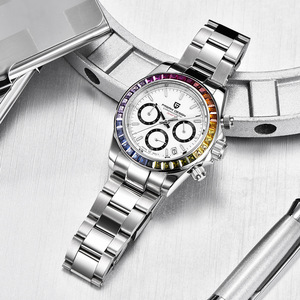 Montre chronographe à quartz Pagani Design pour homme, bracelet en acier inoxydable, étanche 100 m, PD-1644 - Product Image 2