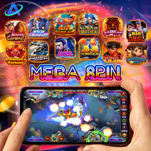 Megaspin 8 Joueurs Jeu de compétences et de pêche en ligne - Construction métallique Son réaliste en anglais pour utilisation intérieure/extérieure - Product Image 1