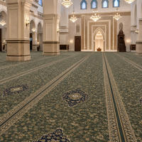 Tapis de prière musulman islamique de luxe, artistique et spirituel, en polyester, personnalisé, pour mosquée, usage commercial intérieur, Ramadan, vente en gros B2B