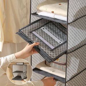 Organisateur de placard multi-niveaux en tissu pliable pour vêtements, robes, soutiens-gorge et sous-vêtements - Product Image 3