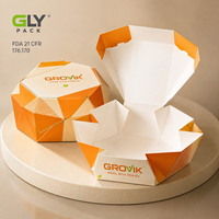 Boîte à riz pliable personnalisée de qualité alimentaire pour poulet grillé Halal Bukhari Mandi, emballage de repas à emporter pour la restauration