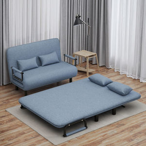 Modern Single <strong>Sofa</strong> <strong>Bed</strong> Foldable Telescopic Fabric Upholstery Metal Frame Extendable for Home Apartment Office for Lunch Breaks - Product Image 1
