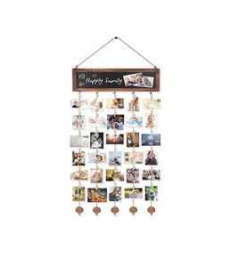 <span class=keywords><strong>Tableau</strong></span> <span class=keywords><strong>photo</strong></span> mural moderne peint, décoration murale personnalisable, <span class=keywords><strong>tableau</strong></span> d'affichage en bois à suspendre avec 30 pinces, chambre à coucher, 40x103cm - Product Image 1