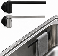 Accessoires de cuisine en acier inoxydable magnétiques, porte-serviettes de cuisine, support mural sans perçage