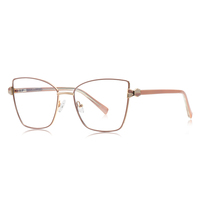 Mode gros yeux de chat cadres pour femme Anti lumière bleue lentille lunettes ordinateur lunettes optique alliage métal lunettes TR 90 cercle