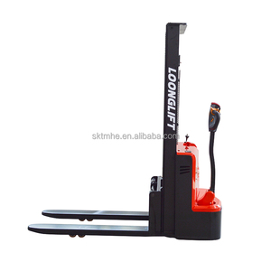 Walkie Electric Pallet Stacker 1500kg 1600kg Capacity Hand Operated Battery Powered Warehouse <b>Material</b> <b>Handling</b> Equipment - Product Image 1