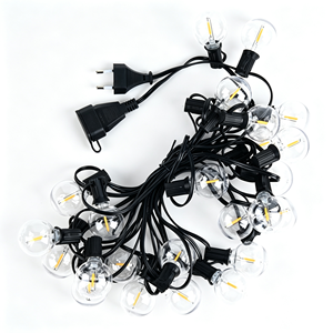 Guirlande lumineuse solaire à détecteur de mouvement G40 de 25 pieds et 50 pieds, en verre incassable, avec coque en cuivre, étanche IP65, pour l'extérieur et Noël - Product Image 3