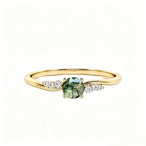 Anillo de brazo hueco octogonal de cuatro garras con diamante cultivado en laboratorio de corte cojín, joyería fina, clásico para fiesta, compromiso, boda, 10k 14k - Product Image 2