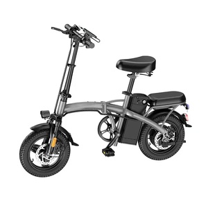 Bicicleta eléctrica de acero con alto contenido de carbono de 48V y 400W, velocidad máxima de 35 km/h, frenos de disco dobles, neumáticos de vacío a prueba de pinchazos de 14 pulgadas. - Product Image 6