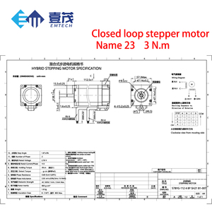 Kit CNC de Velocidad <span class=keywords><strong>Variable</strong></span> de Circuito Cerrado con Controlador Híbrido, Motor Paso a Paso de Circuito Cerrado Nema 23 de <span class=keywords><strong>3</strong></span> Ejes, Precio Competitivo - Product Image 3