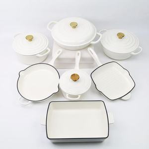 Ensemble <span class=keywords><strong>de</strong></span> casseroles hollandaises en fonte <span class=keywords><strong>de</strong></span> haute qualité, antiadhésives, écologiques, en émail, pour la <span class=keywords><strong>cuisine</strong></span> à domicile, vente en gros <span class=keywords><strong>de</strong></span> casseroles en <span class=keywords><strong>céramique</strong></span> - Product Image 1