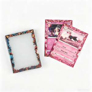 Wholesale Custom Vivid Printed Clip Closure <b>Plastic</b> Card Sleeve Hard Card Cover <b>Protector</b> for TCG Game Card Collection - Product Image 1