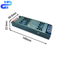 Alimentation à découpage LED ultra-mince 12V/24V pour éclairage intérieur, 100W-500W AC/DC, simple sortie, IP20, garantie 2 ans