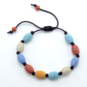 Perles En <span class=keywords><strong>Pierre</strong></span> naturelle Bijoux Huile Essentielle Diffuseur Réglable Couleur Mixte Tambour <span class=keywords><strong>Lave</strong></span> <span class=keywords><strong>Volcanique</strong></span> Perle Bracelet - Product Image 1