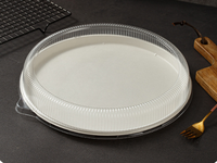Assiette à pizza de 12 pouces personnalisée, biodégradable, jetable, en bagasse de canne à sucre, pour restaurant, plateau à pizza en bagasse