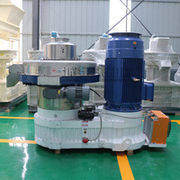 Molino de pellets de anillo de gran escala para paja, cáscaras de cacahuete, astillas de madera, aserrín, biomasa, con motor eléctrico de 20 kW, 1000-2000 kg