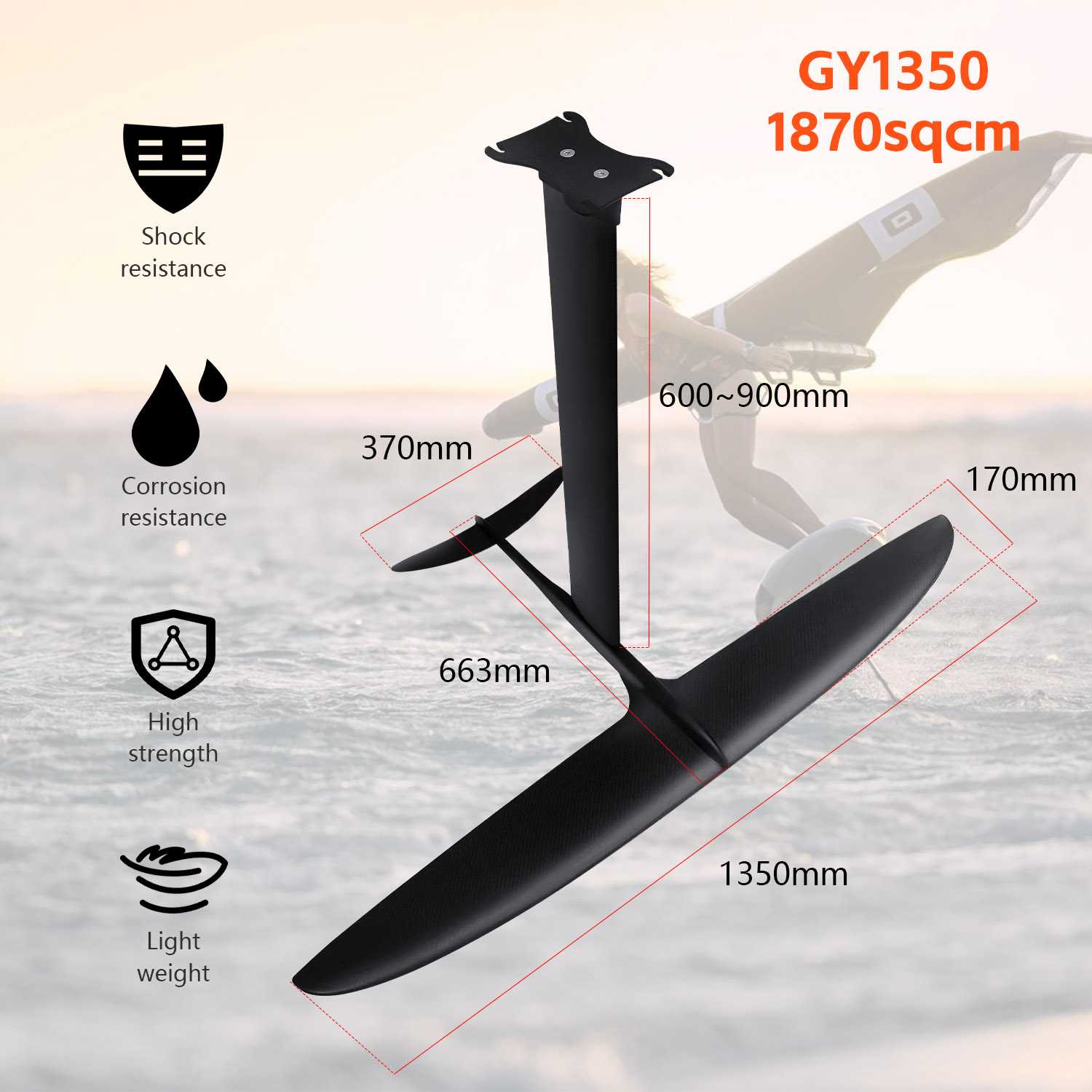 GY1350 Hydrofoil - Enjoy Stable Surfing on Lakes & Rivers