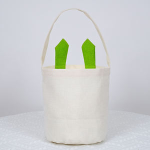 <span class=keywords><strong>Sac</strong></span> fourre-tout écologique réutilisable en forme d'oreilles de lapin vert lime, pour un usage quotidien, vente directe d'usine pour la chasse aux œufs - Product Image 1