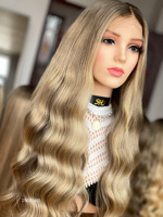 Perruque Lace Front SHY 13x5 en Cheveux Humains, Bonnet Respirant et Sûr, Utilisation Quotidienne, Sans Colle, Cheveux Humains Véritables, Vente en Gros