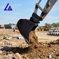 Bucket Excavator Hidrolik Rotasi 360 Derajat, Attachment Rotary Grading Bucket untuk Pengerjaan Finishing Lereng Konstruksi