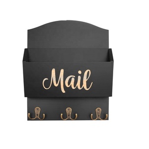 Montato a <span class=keywords><strong>parete</strong></span> <span class=keywords><strong>in</strong></span> <span class=keywords><strong>legno</strong></span> posta Organizer con 3 ganci doppi per lettere chiavi borse <span class=keywords><strong>in</strong></span> casa ingresso corridoio <span class=keywords><strong>legno</strong></span> porta lettere - Product Image 2