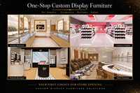 Meuble de présentation mural pour magasin de maquillage sur mesure, étagères rétroéclairées par LED, présentoir de cosmétiques pour boutique de beauté, couleur bois, multi-niveaux