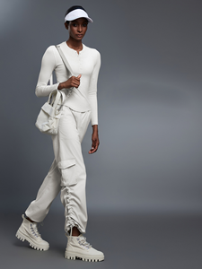 Aoyema Custom <span class=keywords><strong>Donna</strong></span> Gamba larga a vita alta foderata in pile con tasche laterali atletiche traspirante <span class=keywords><strong>pantaloni</strong></span> della tuta - Product Image 5