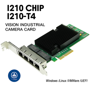 Quad Port PCI Gigabit Ethernet Wired Server Network Card I210-T4 RJ45 <b>LAN</b> NIC <b>Adapter</b> for NAS NVR Industrial Stock I210-T4 - Product Image 3